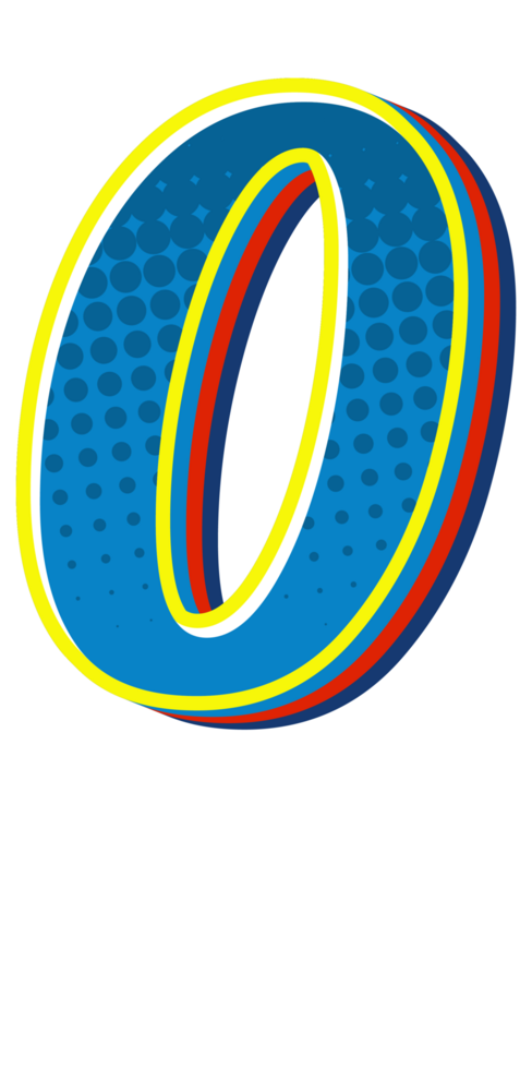 Comic Halftone Alphabet Letter and Number png