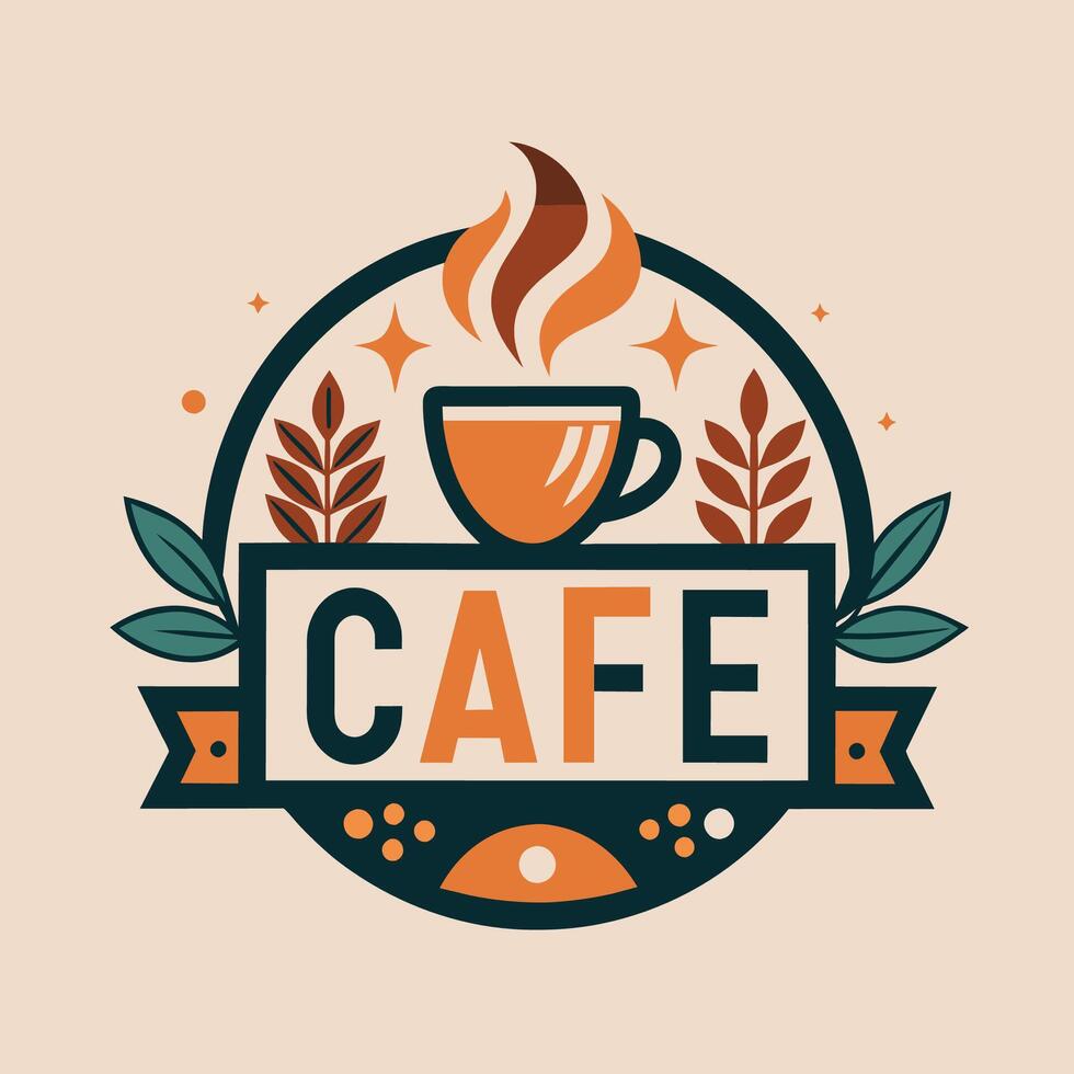 Coffee logo design showcasing a steaming cup of coffee with a variety of typography styles, Experiment with different typography styles for a minimalist cafe logo vector