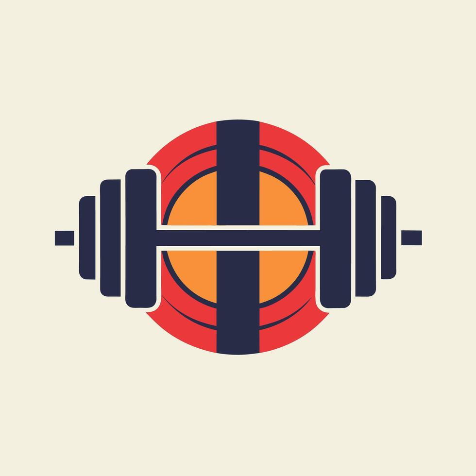 Two dumbbells placed on a clean white surface, minimalist and simple, Dumbbell and barbell arrangement, minimalist simple modern logo design vector
