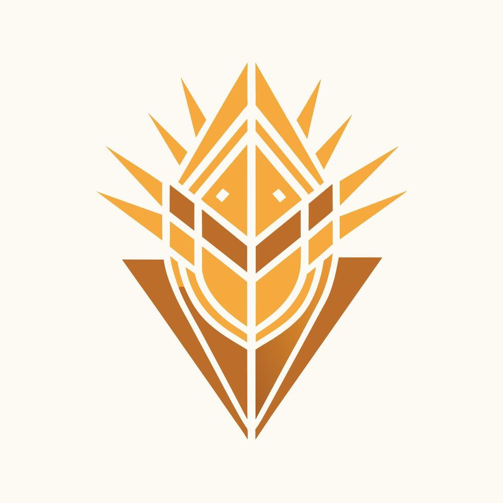 Logo featuring geometric shapes inspired by radian concept, symbolizing a beer company, Geometric shapes inspired by the concept of radiant skin vector