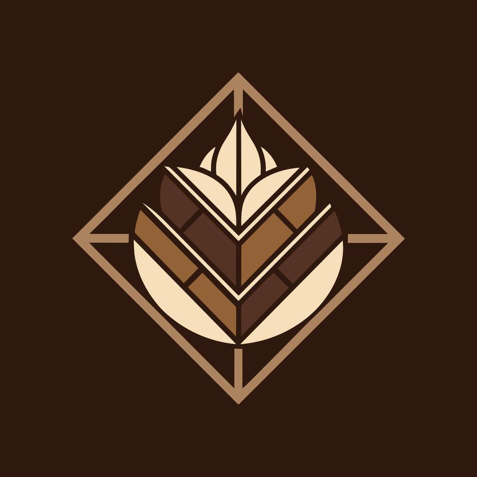 un pulcro y moderno logo diseño para un gastrónomo chocolate compañía, exhibiendo elegancia y lujo, desarrollar un pulcro, moderno logo para un gastrónomo chocolate Tienda con geométrico formas vector