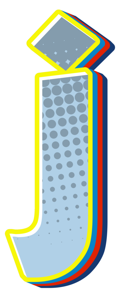 Comic Halftone Alphabet Letter and Number png