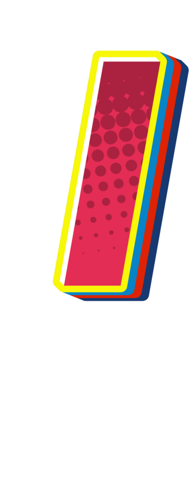 Comic Halftone Alphabet Letter and Number png