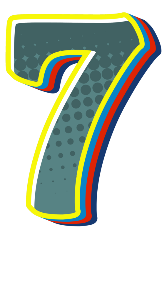 Comic Halftone Alphabet Letter and Number png