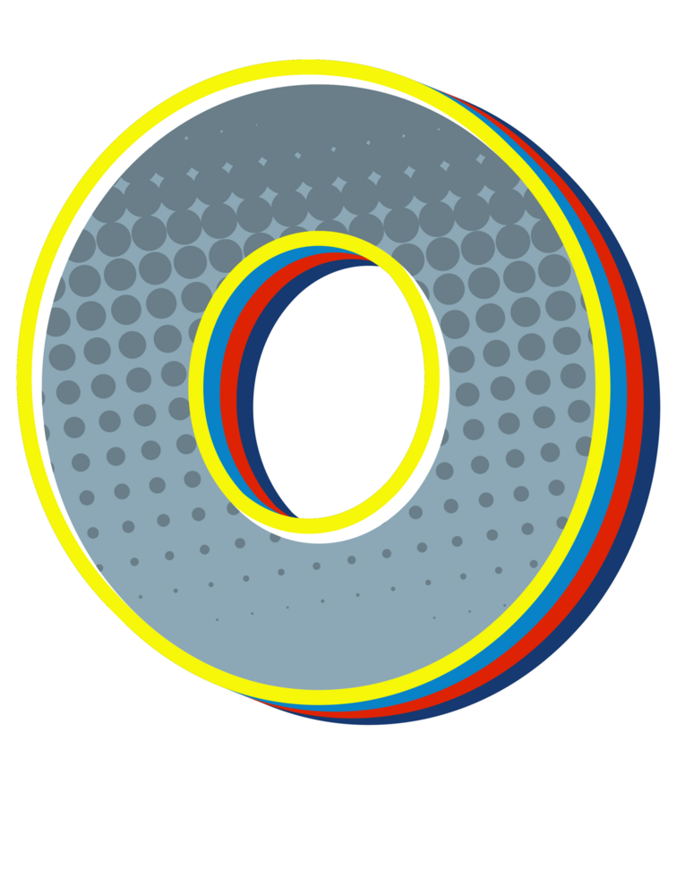 Comic Halftone Alphabet Letter and Number png