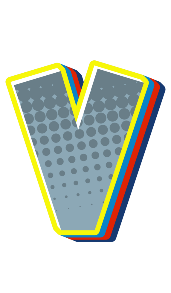 Comic Halftone Alphabet Letter and Number png