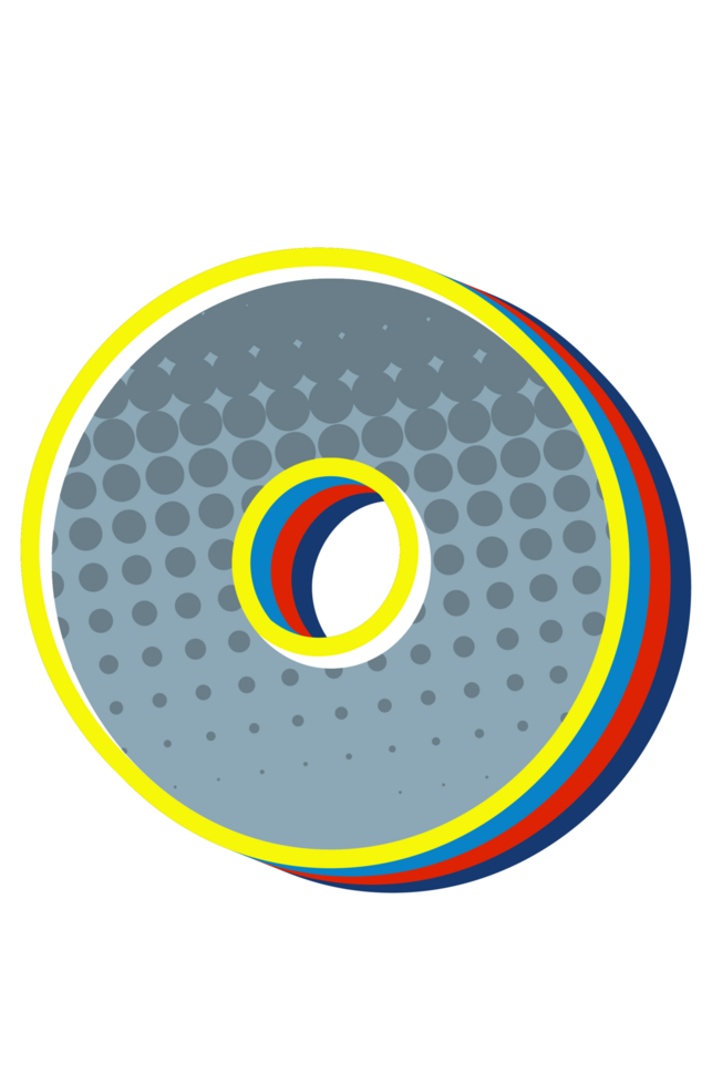 Comic Halftone Alphabet Letter and Number png