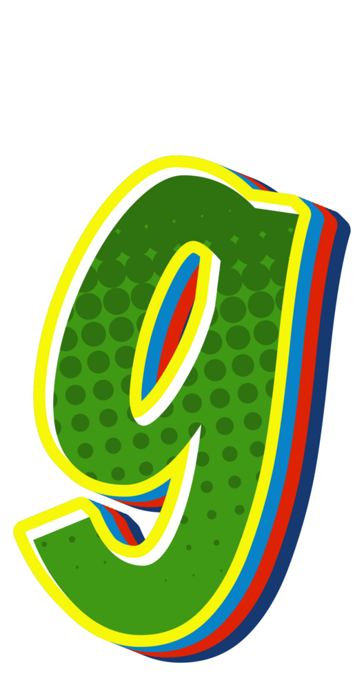 Comic Halftone Alphabet Letter and Number png