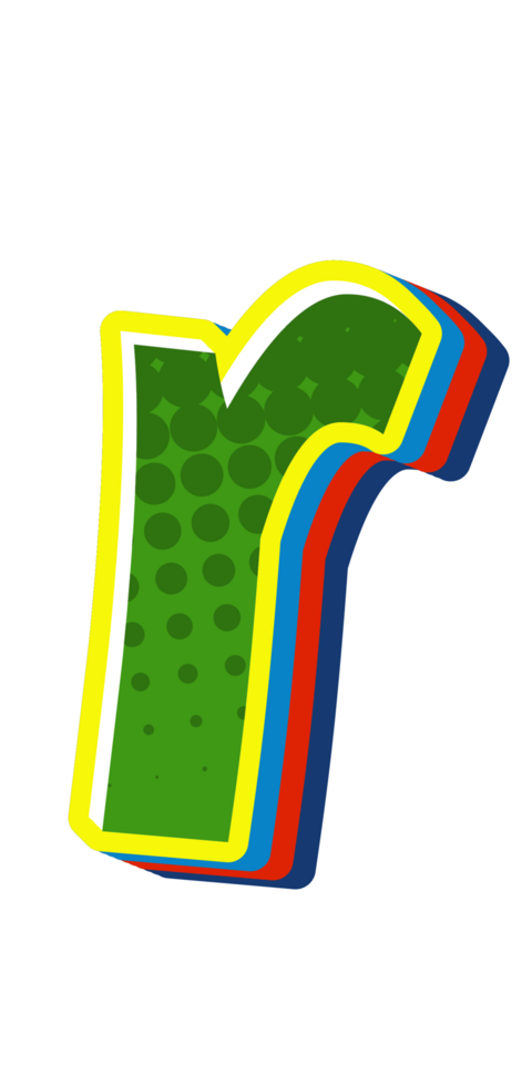 Comic Halftone Alphabet Letter and Number png