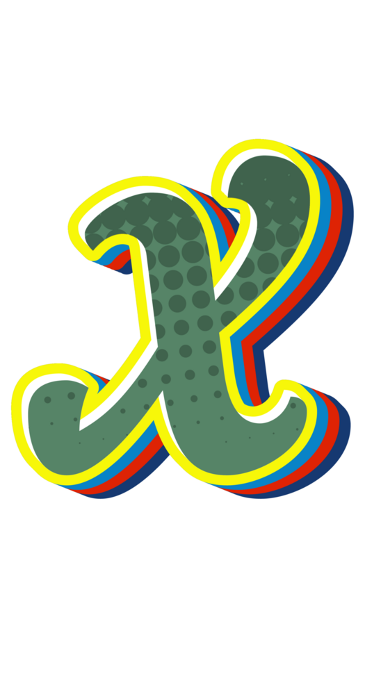 Comic Halftone Alphabet Letter and Number png
