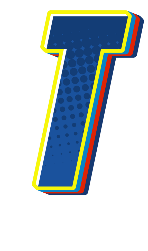 Comic Halftone Alphabet Letter and Number png