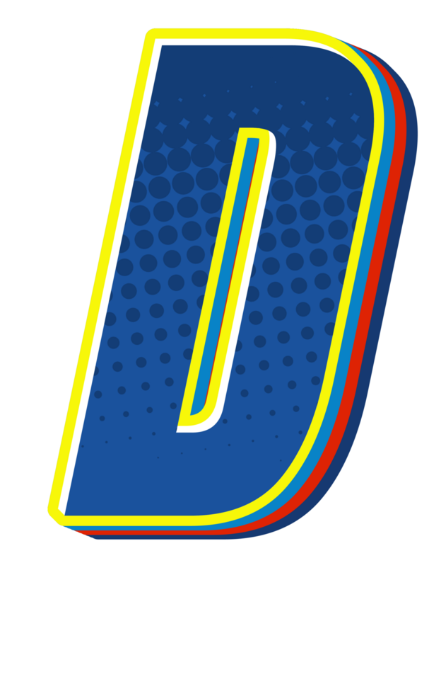 Comic Halftone Alphabet Letter and Number png