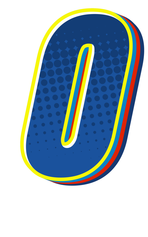 Comic Halftone Alphabet Letter and Number png