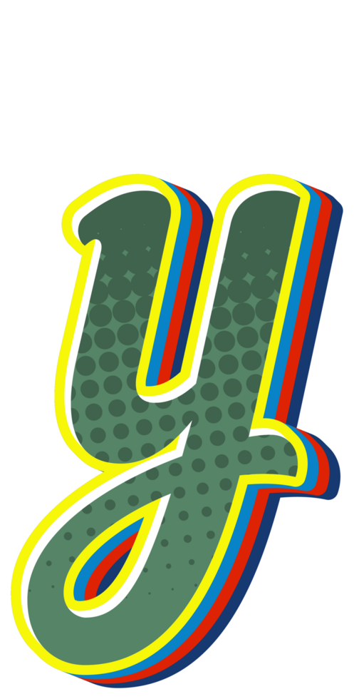 Comic Halftone Alphabet Letter and Number png
