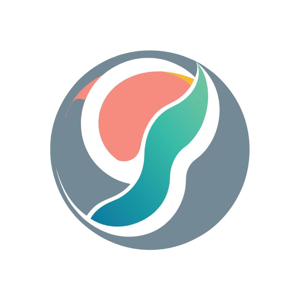 Circular logo design with soft gradients for a company selling wellness products, Soft gradients and a circular design for a wellness clinic's modern logo vector