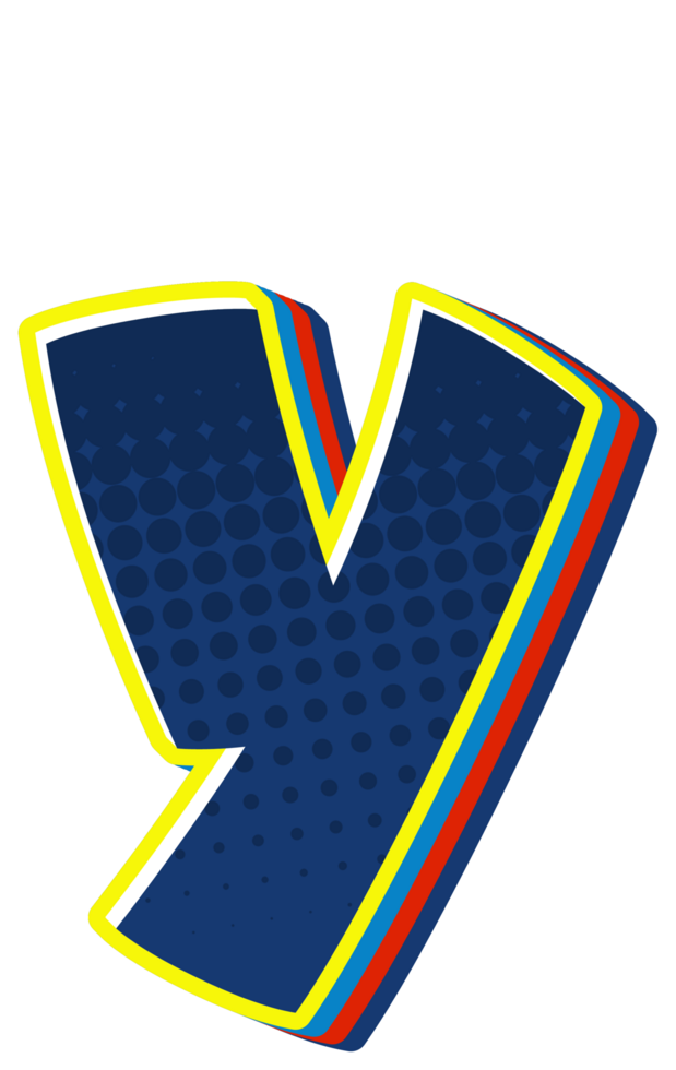 Comic Halftone Alphabet Letter and Number png