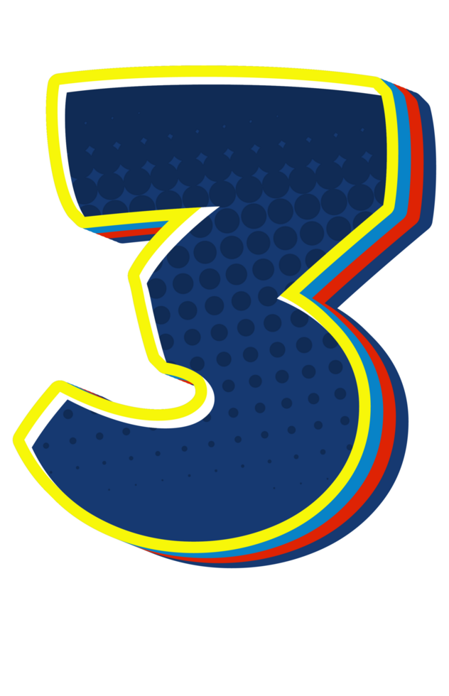 Comic Halftone Alphabet Letter and Number png