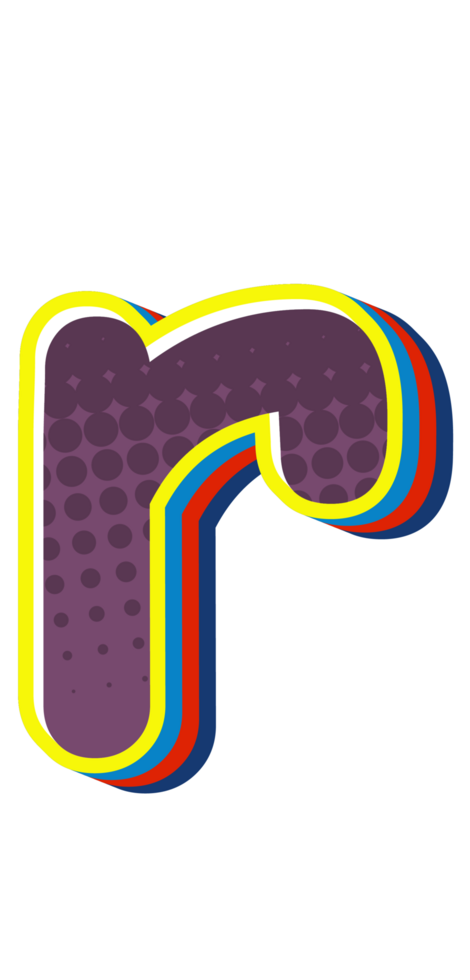 Comic Halftone Alphabet Letter and Number png