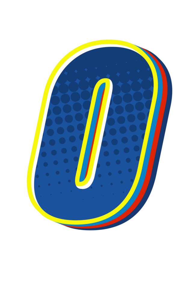 Comic Halftone Alphabet Letter and Number png