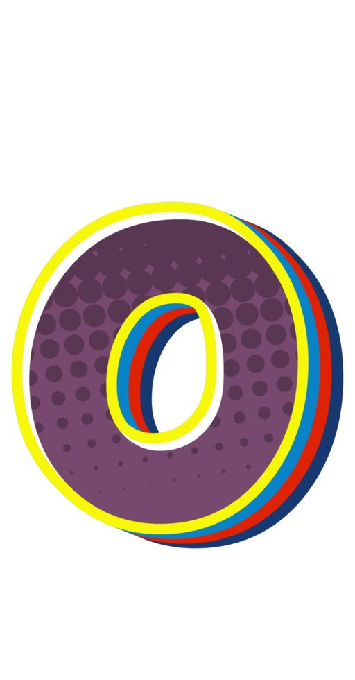 Comic Halftone Alphabet Letter and Number png