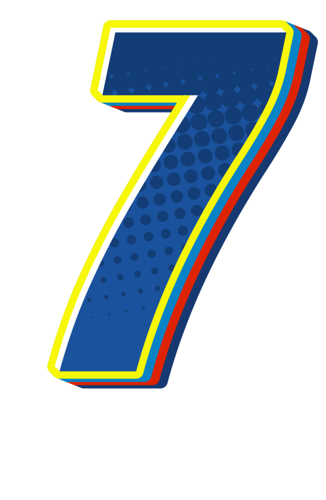 Comic Halftone Alphabet Letter and Number png