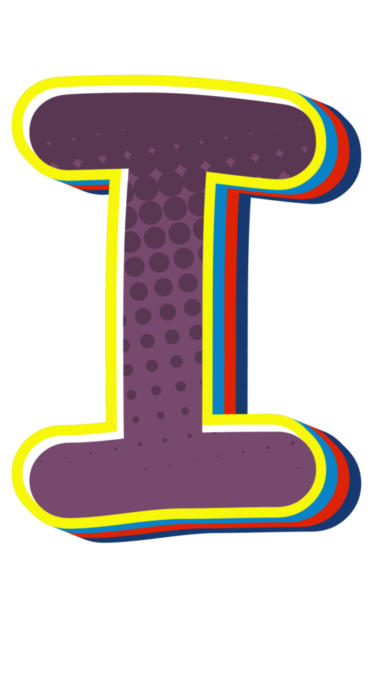 bande dessinée demi-teinte alphabet lettre et nombre png