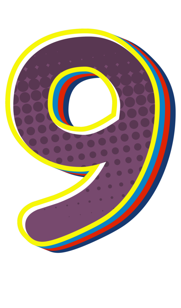 Comic Halftone Alphabet Letter and Number png