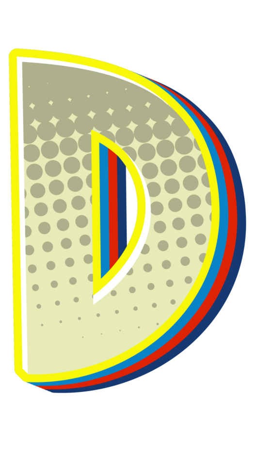 Comic Halftone Alphabet Letter and Number png