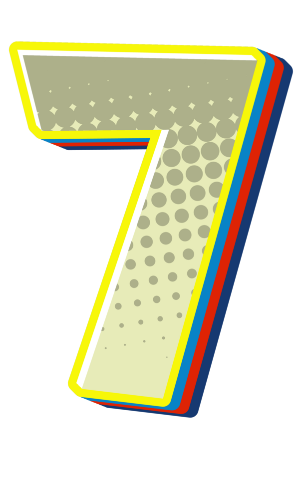 Comic Halftone Alphabet Letter and Number png