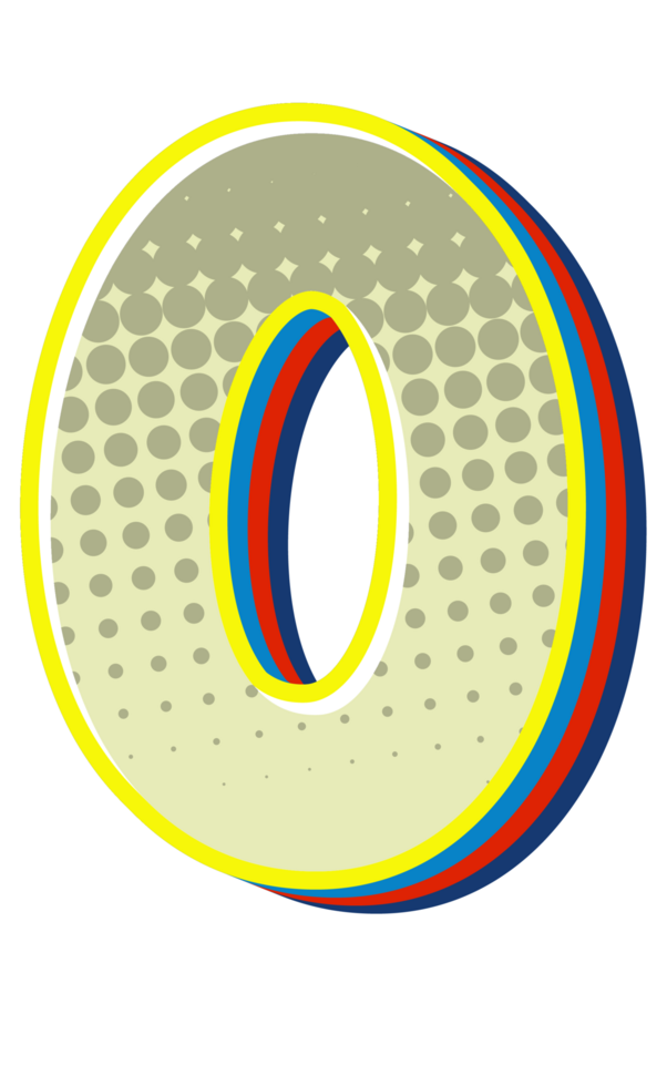 Comic Halftone Alphabet Letter and Number png
