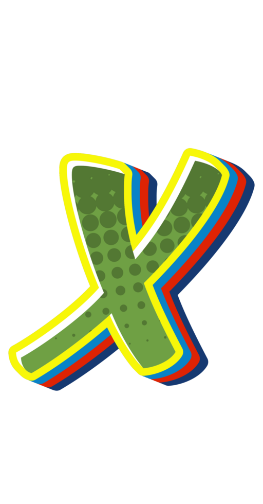 Comic Halftone Alphabet Letter and Number png