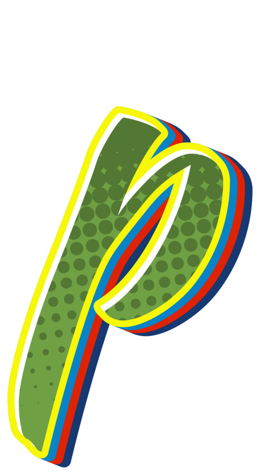 Comic Halftone Alphabet Letter and Number png