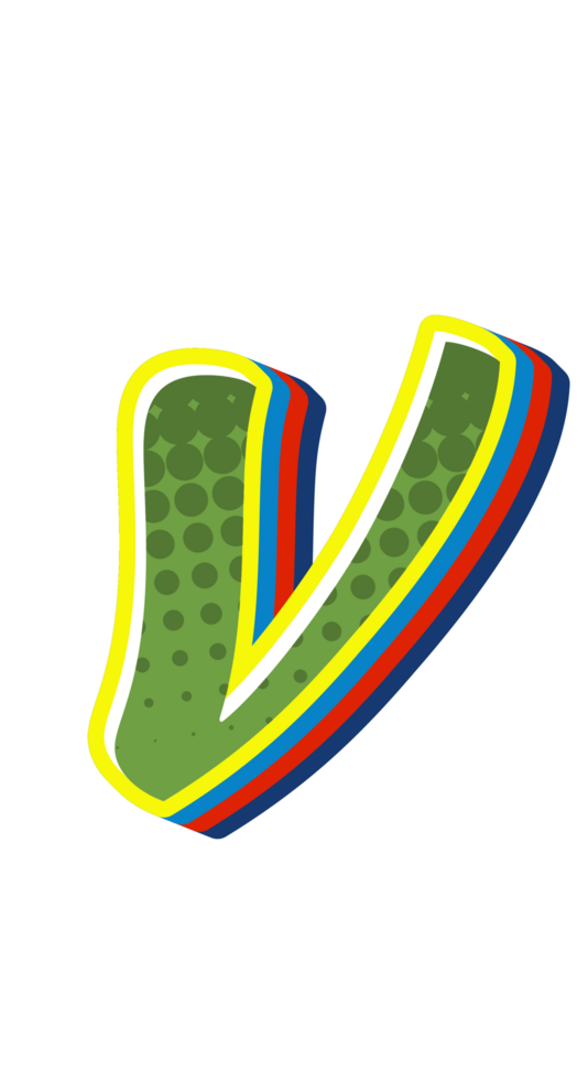 Comic Halftone Alphabet Letter and Number png