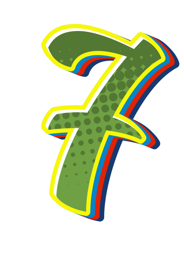 Comic Halftone Alphabet Letter and Number png