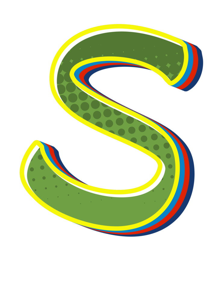 Comic Halftone Alphabet Letter and Number png
