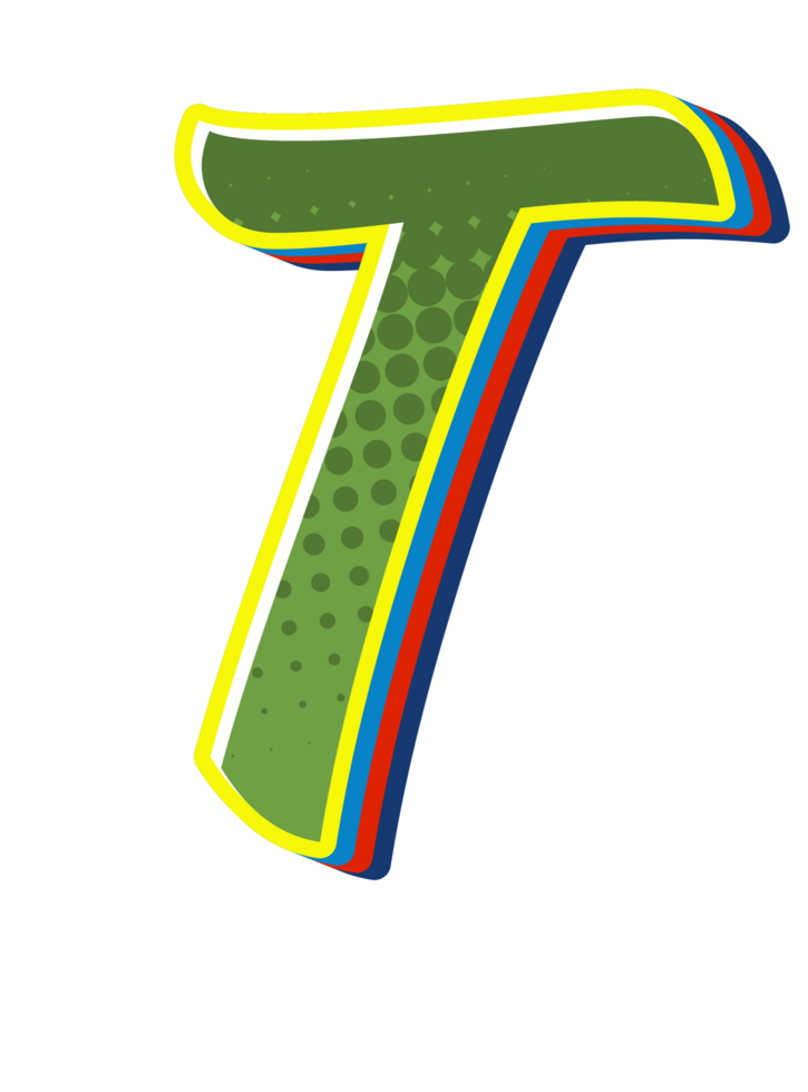 Comic Halftone Alphabet Letter and Number png