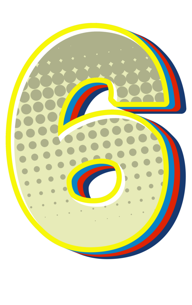 Comic Halftone Alphabet Letter and Number png