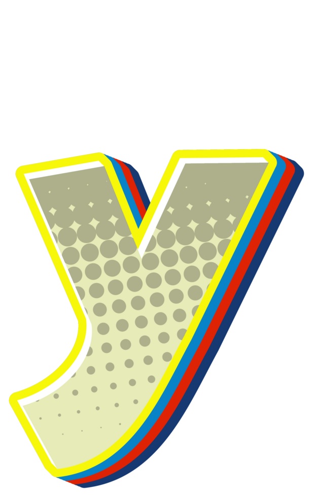 Comic Halftone Alphabet Letter and Number png