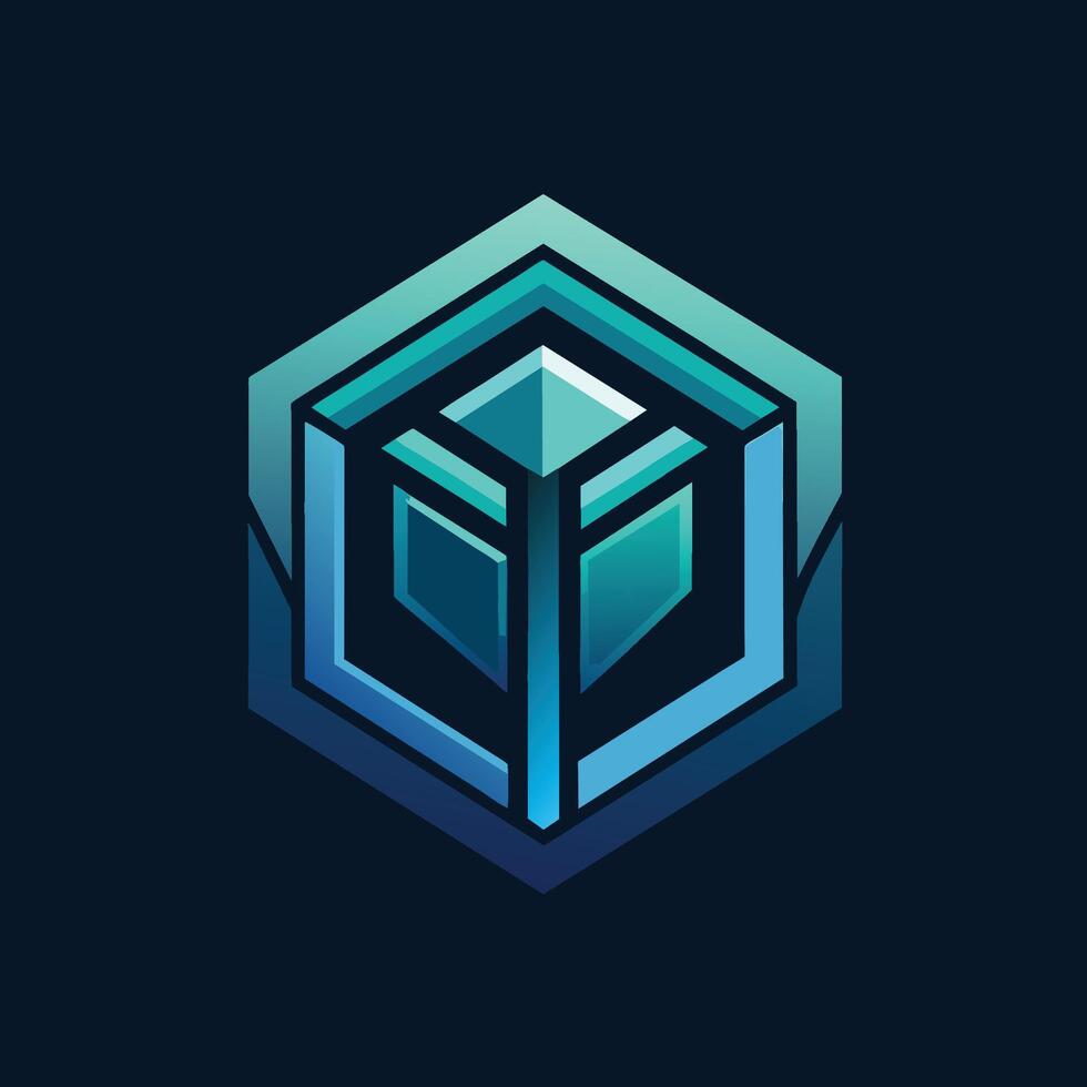 The image shows the sleek logo of a gaming platform designed with blockchain technology, Sleek Logo for Blockchain Technology Company, minimalist simple modern logo design vector