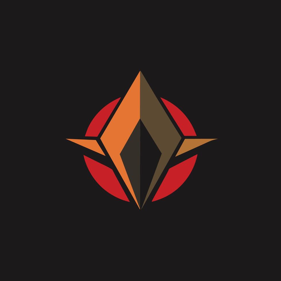 negro y naranja logo presentando un rojo círculo, exhibiendo un juguetón utilizar de negativo espacio y minimalista diseño, juguetón utilizar de negativo espacio, minimalista sencillo moderno logo diseño vector