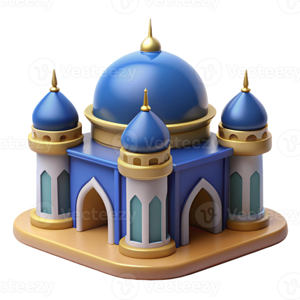 cute 3d of islamic mosque png