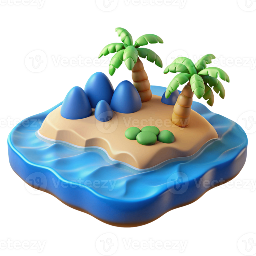 fofa 3d de praia ícone png