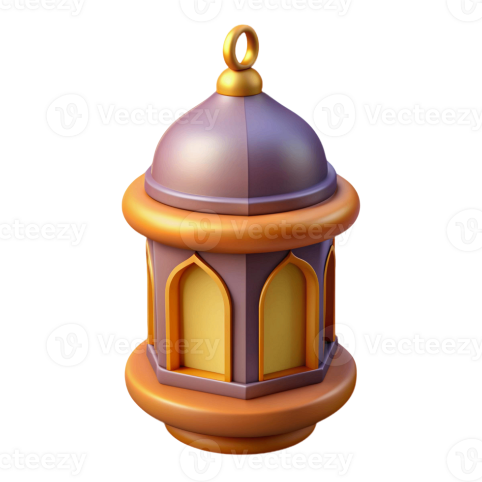cute 3d of islamic lantern png