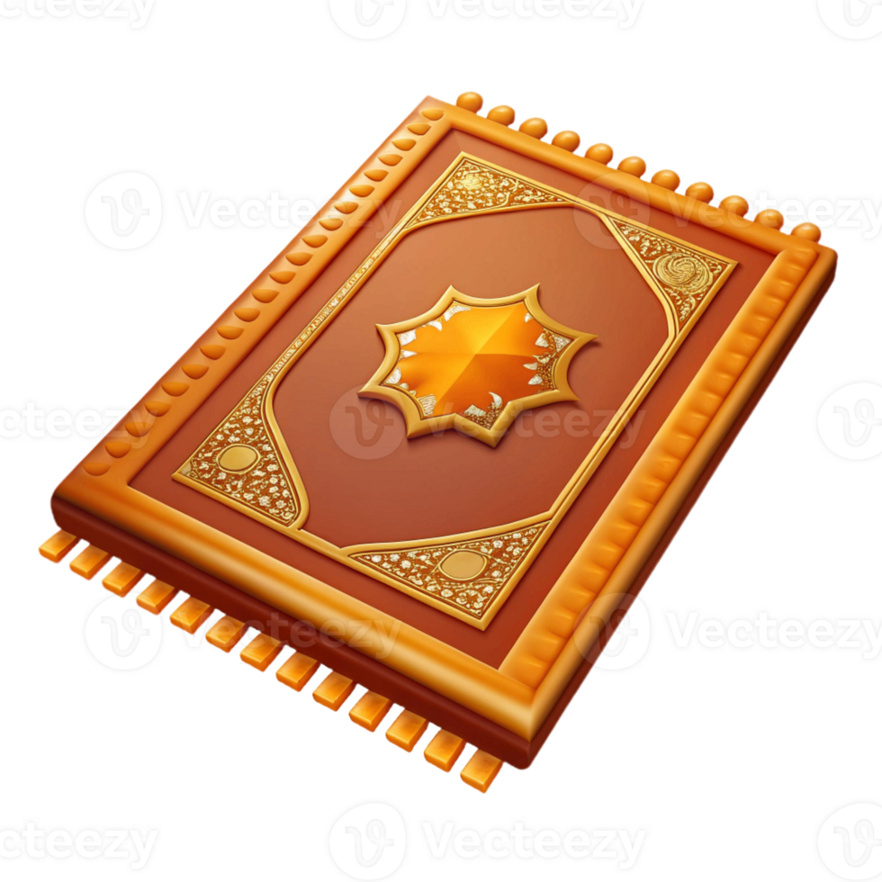 cute 3d of islamic rug, sajadah png