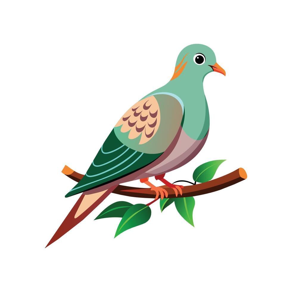 Realistic pigeon-bird concept illustration vector