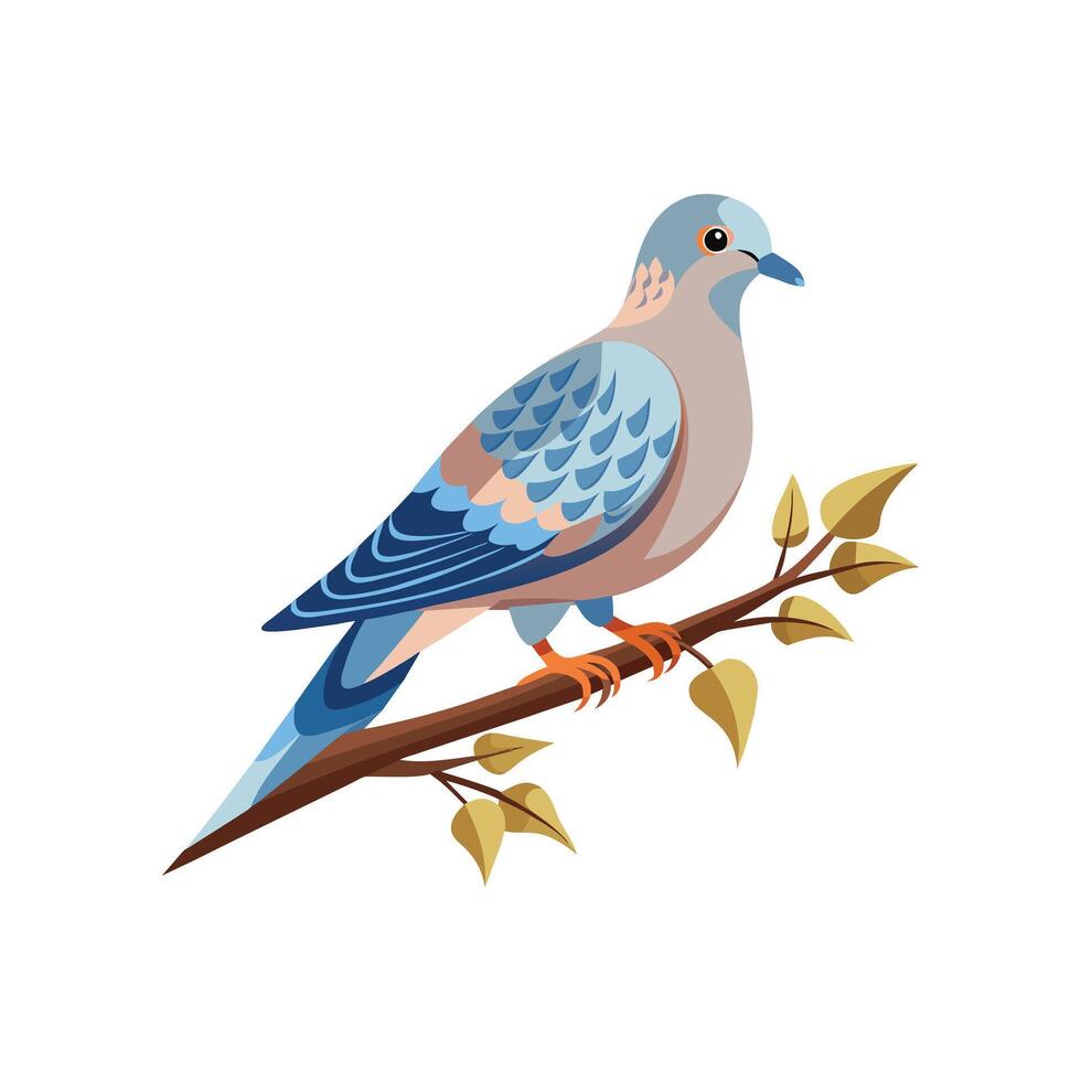 Realistic pigeon-bird concept illustration vector