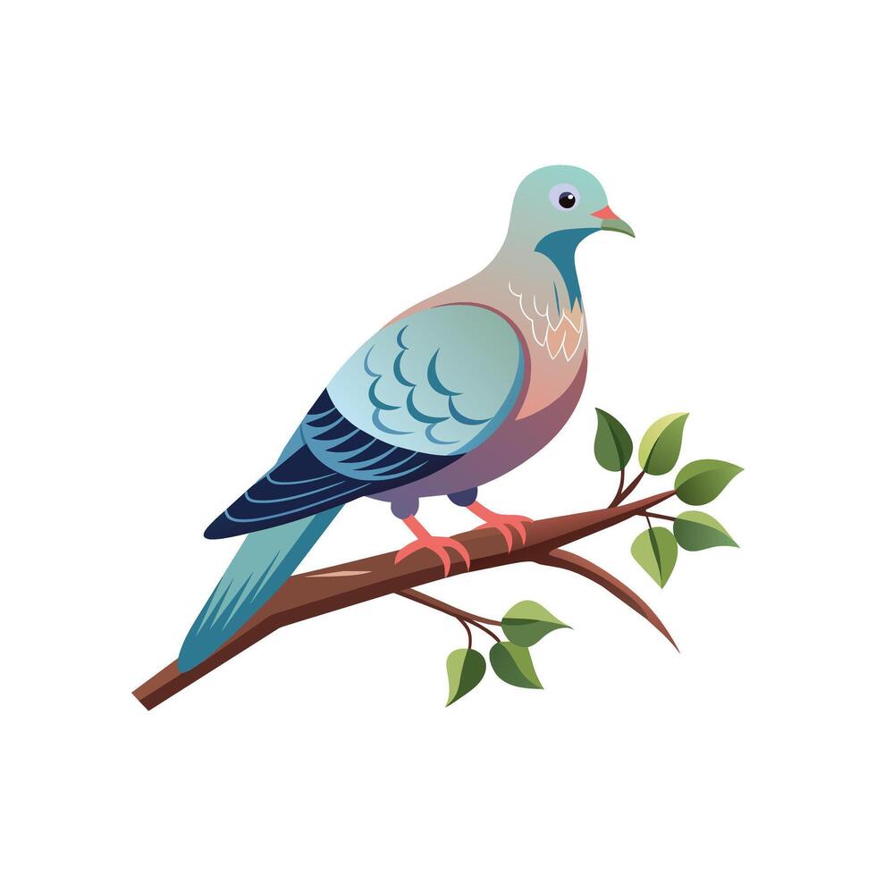 Realistic pigeon-bird concept illustration vector