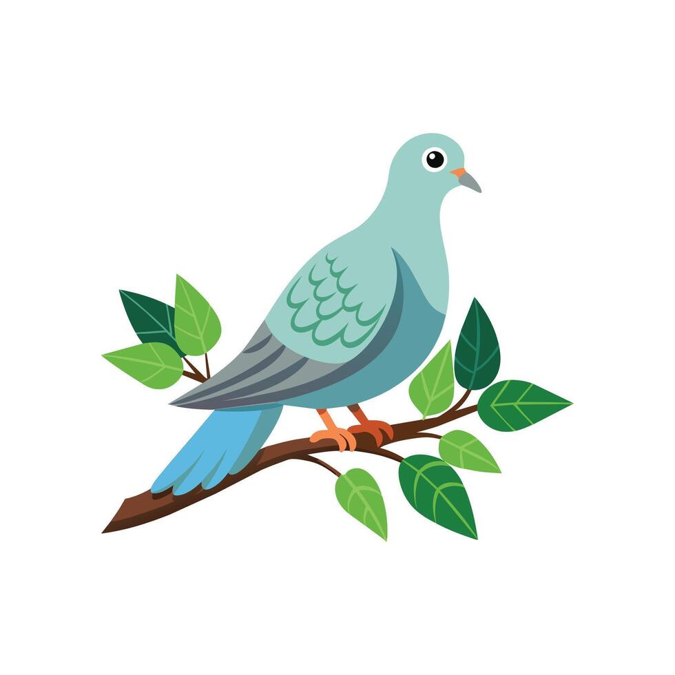 Realistic pigeon-bird concept illustration vector