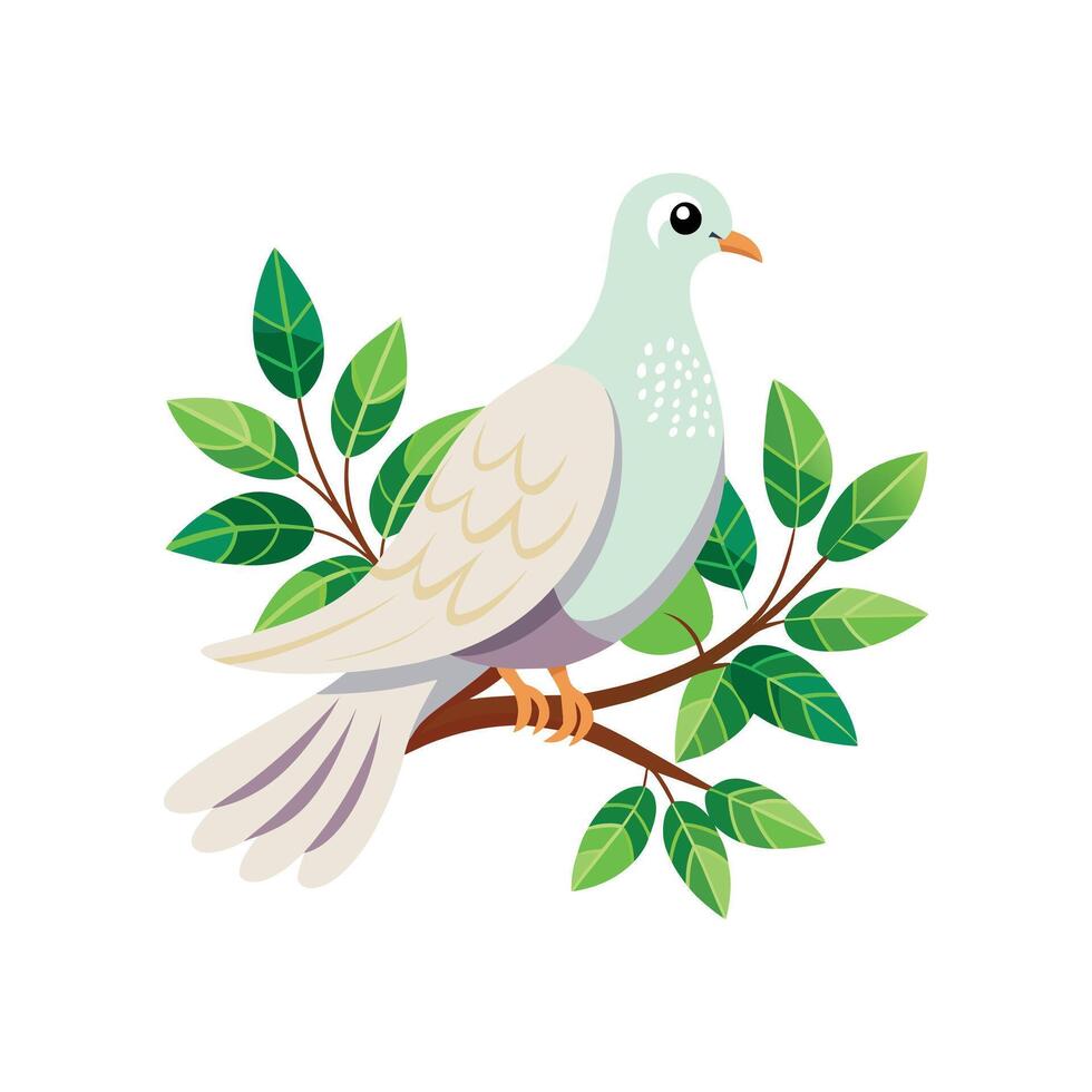 Realistic pigeon-bird concept illustration vector