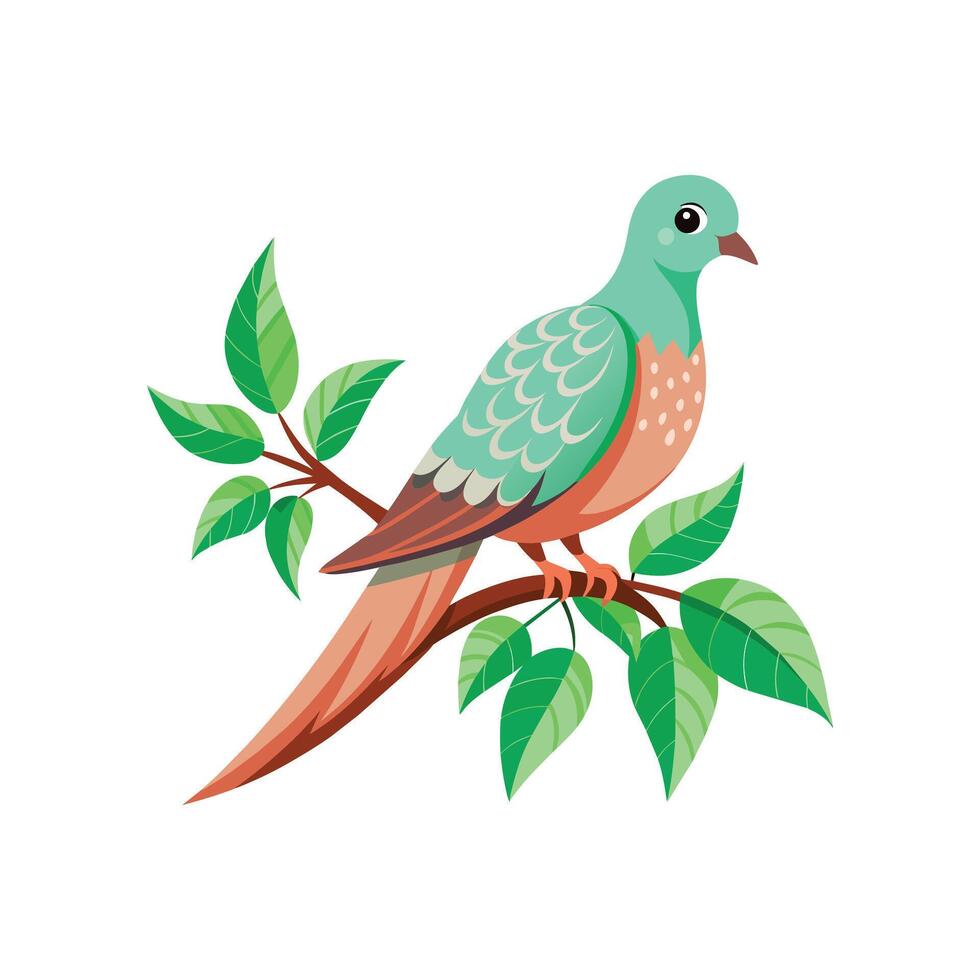 Realistic pigeon-bird concept illustration vector